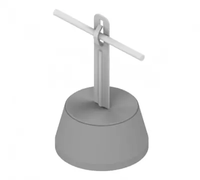 concrete holder with a cap